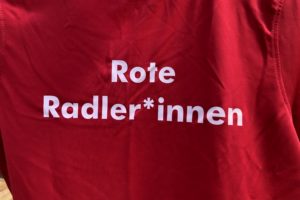 Schriftzug Rote Radler